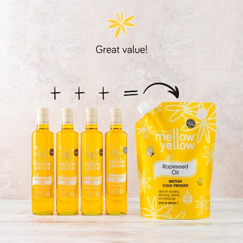 Farringtons Mellow Yellow Cold Pressed Rapeseed Oil Refill