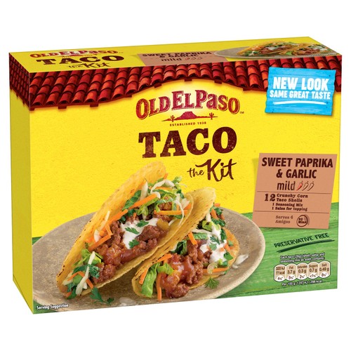 Old El Paso Mexican Sweet Paprika & Garlic Taco Kit with Shells