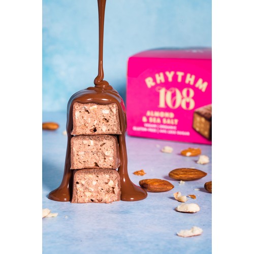 Rhythm 108 Swiss Vegan Almond & Sea Salt Bar with M'lk Chocolate