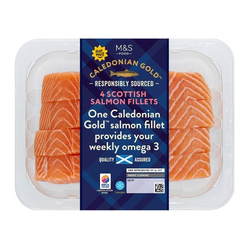 M&S 4 Scottish Salmon Fillets Skin On