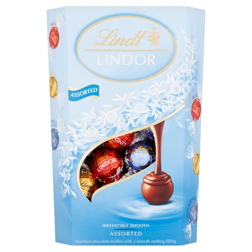Lindt Lindor Milk & White Assorted Chocolate Truffles Box