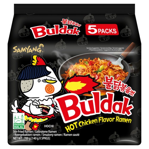 Buldak Hot Chicken Flavour Ramen Original Flavour Instant Noodles Multipack