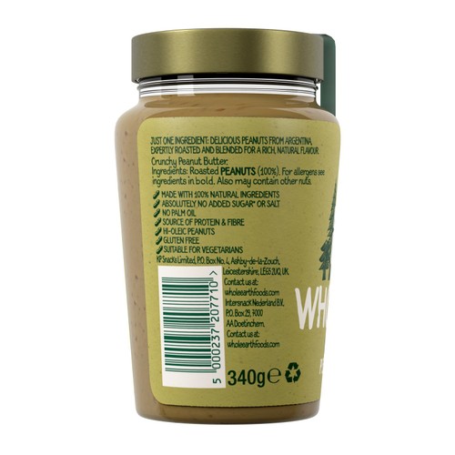 Whole Earth 100% Crunchy Peanut Butter