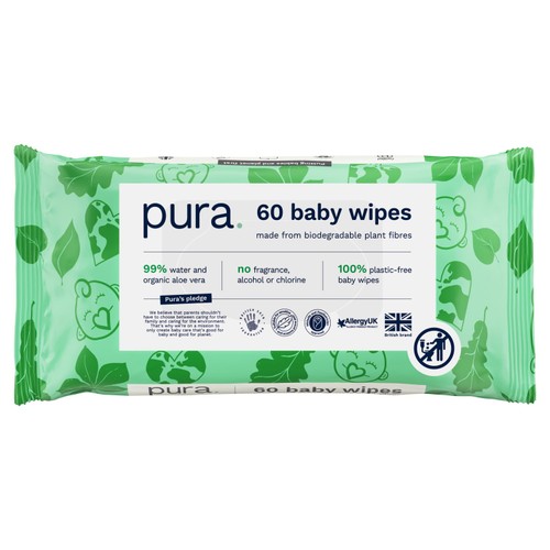 Pura Plastic Free Baby Wipes