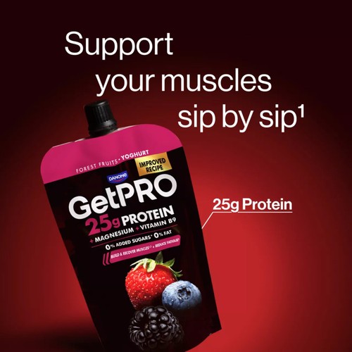 GetPro 25g High Protein Forest Fruits Yoghurt Pouch