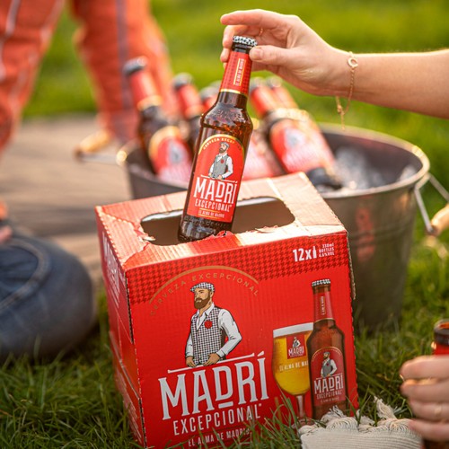 Madri Excepcional Premium Lager Beer Bottle