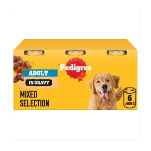 PEDIGREE® Adult Wet Dog Food Mixed Selection in Gravy 12 x 400g Can
