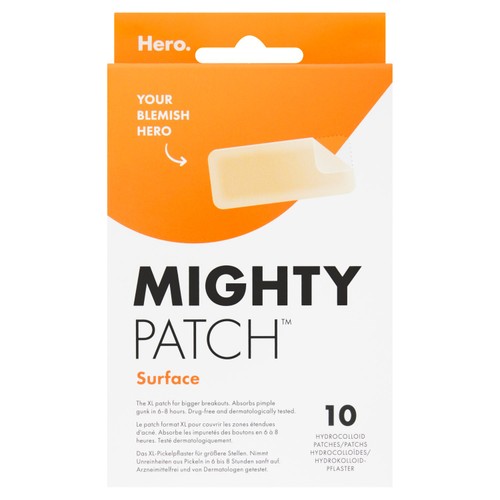 Hero Mighty Patch Surface Spot Patches, 10 Hydrocolloid Acne Patches