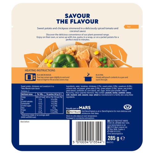 Ben's Original Plant Powered Vegan Tikka Masala Curry Meal