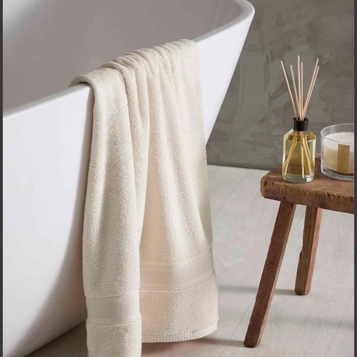 M&S Collection Ultimate Super Soft Pure Cotton Towel, Bath Sheet, Cream