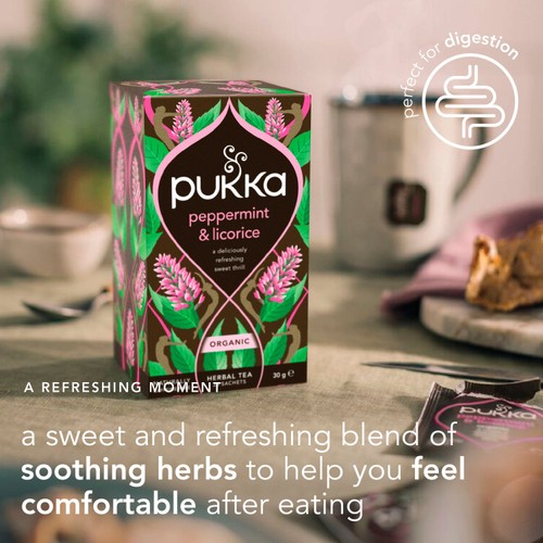 Pukka Organic Peppermint & Licorice Mint Tea x20 Compostable Tea Bags