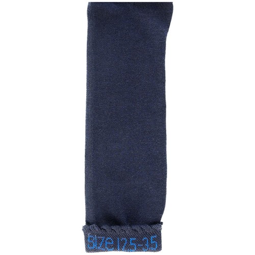 M&S Girls Cotton Knee High Socks, Shoe Size 12.5-3.5, Navy
