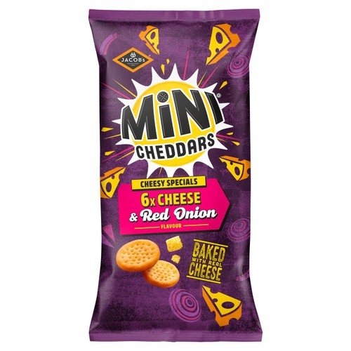 Jacob's Mini Cheddars Cheddar & Red Onion Baked Snacks Multipack