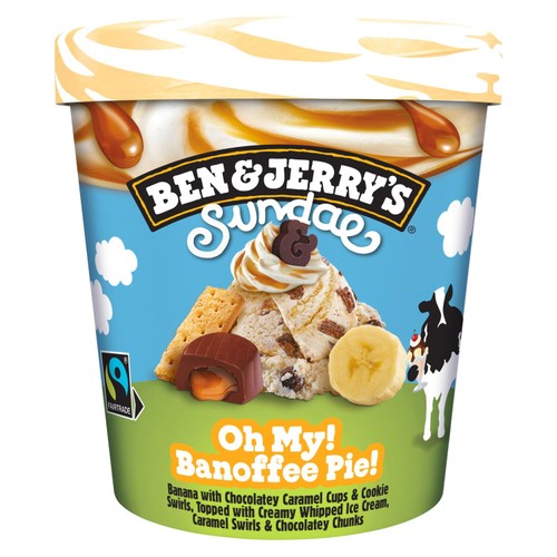 Ben & Jerry's Sundae Oh My! Banoffee Pie! Ice Cream Tub Dessert