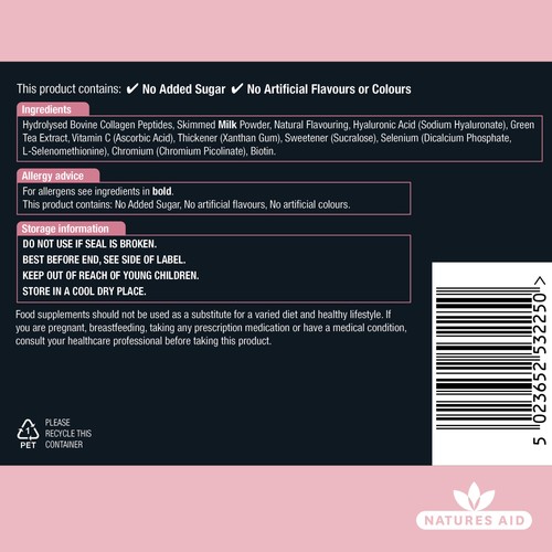 Natures Aid Collagen Vanilla Shake