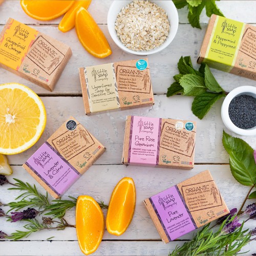 Little Soap Company Organic Bar Soap Rose Geranium
