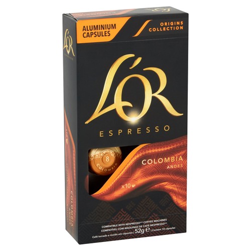 L'OR Colombia Coffee Pods x10 Intensity 8