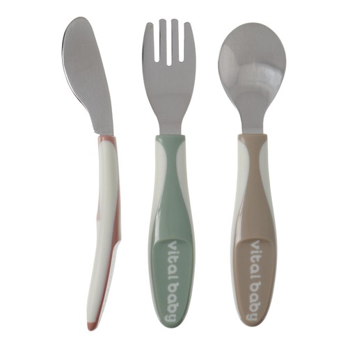 Vital Baby Nourish Big Kid Cutlery 3pk - natural