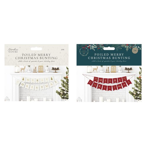 Christmas Party Foiled Merry Christmas Bunting 