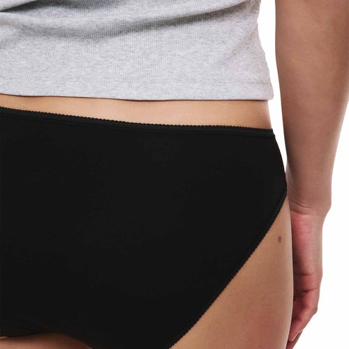 M&S Collection Womens, Pure Cotton Bikini Knickers, Size 10, Black