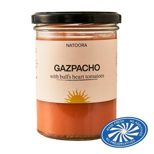 Natoora Gazpacho with Bulls Heart Tomatoes