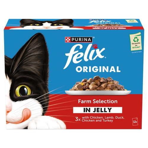 Felix Original Farm Selection in Jelly Wet Cat Food
