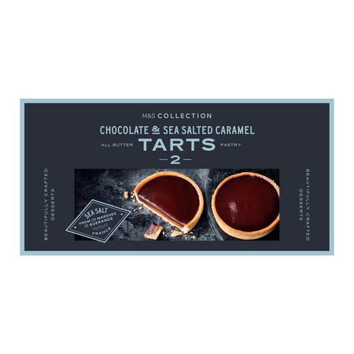 M&S Collection 2 Chocolate and Sea Salted Caramel Tarts