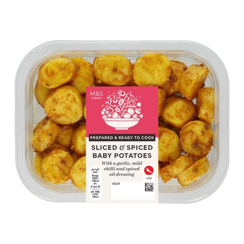 M&S Sliced & Spiced Baby Potatoes
