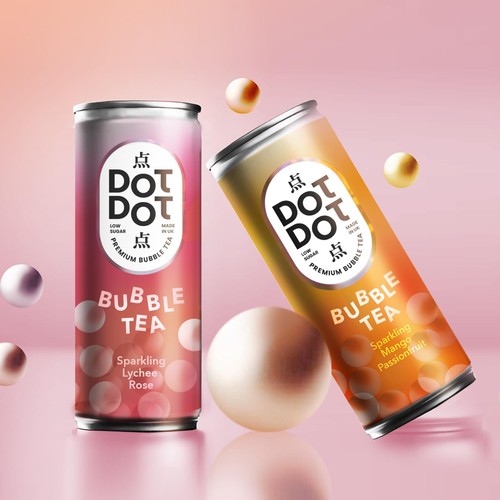 Dot DotSparkling Mango Passionfruit Bubble Tea