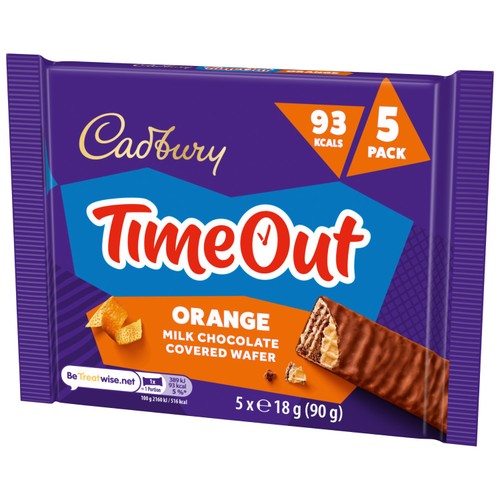 Cadbury Timeout Orange Milk Chocolate Covered Wafer