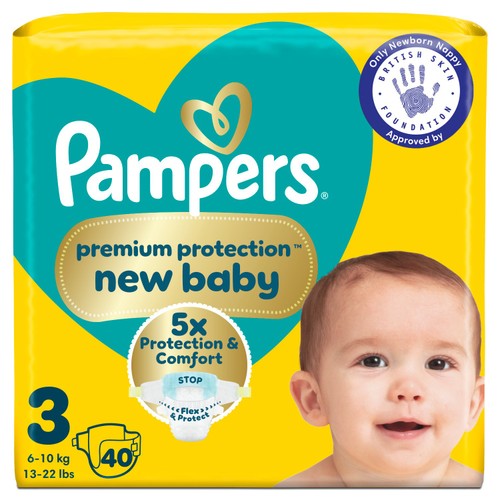 Pampers New Baby Nappies, Size 3 (6-10kg) Essential Pack