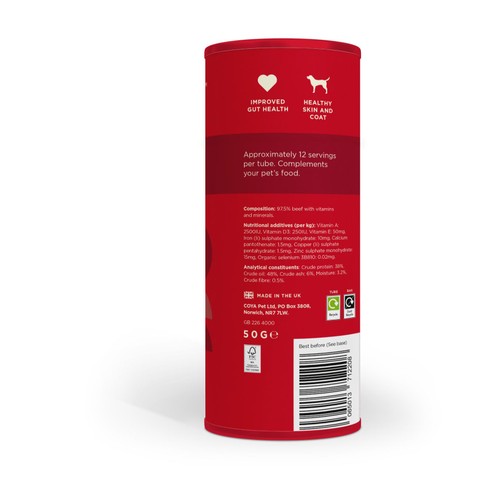 COYA Freeze-Dried Raw Adult Dog Food Topper Beef
