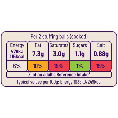 Ocado 12 Pork, Sage and Onion Stuffing Balls