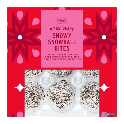M&S Raspberry Snowy Snowball Bites
