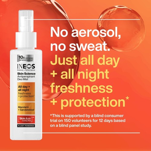INEOS Skin Science Mandarin & Sandalwood Antiperspirant Deodorant Mist