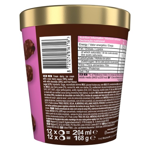 Magnum Bonbon Cherry & Milk Chocolate Ice Cream Frozen Snack