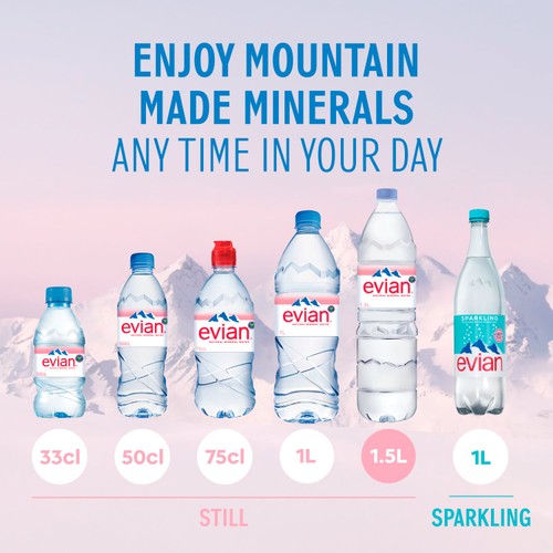 Evian Natural Bottled Mineral Still Water