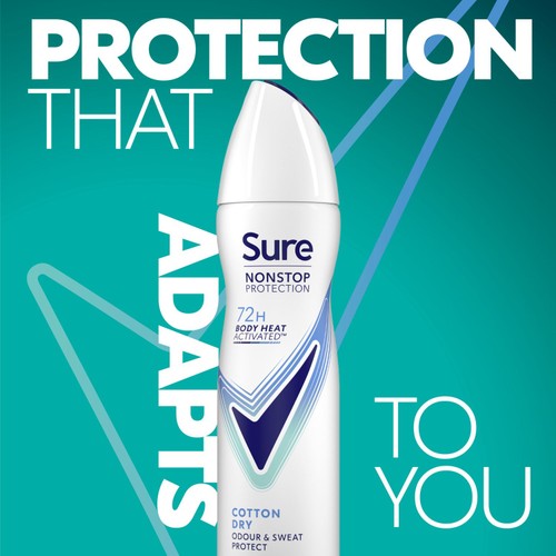 Sure Women 72hr Nonstop Protection Cotton Dry Antiperspirant Deodorant