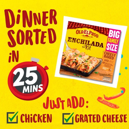 Old El Paso Family Pack Cheesy Baked Enchilada Kit 750g