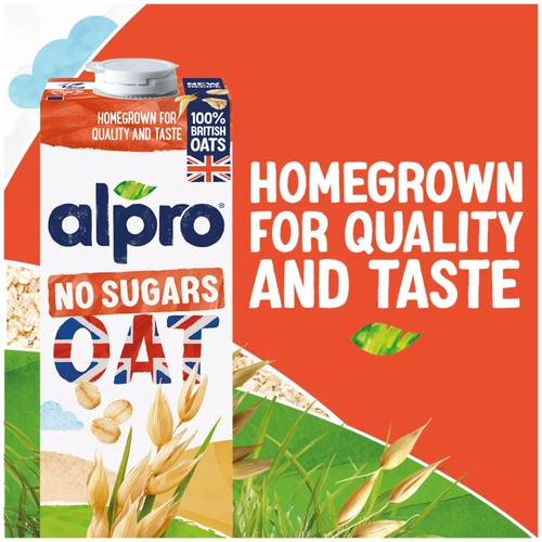 Alpro Oat No Sugar Long Life Dairy Free Drink (Pack of 8)