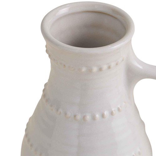M&S Shaped Bobble Ceramic Jug, Soft White