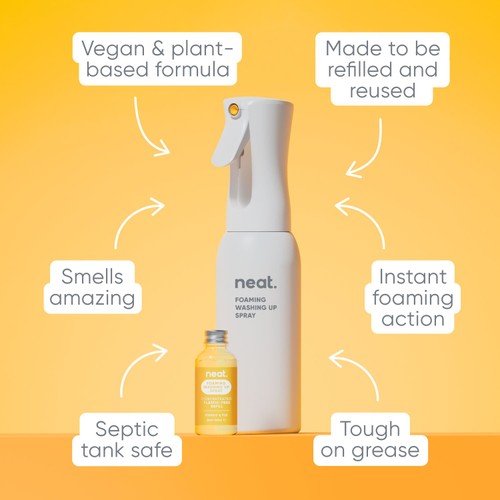 Neat Foaming Washing Up Spray Starter Pack Mango & Fig