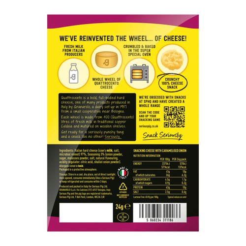 Serious Pig Caramelised Onion Snacking Cheese
