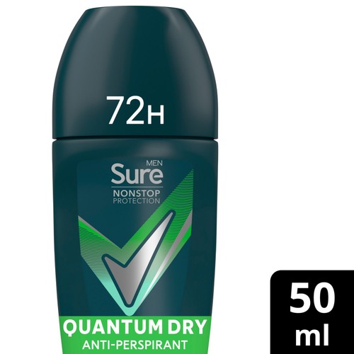Sure Men 72hr Nonstop Antiperspirant Deodorant Roll On Quantum Dry
