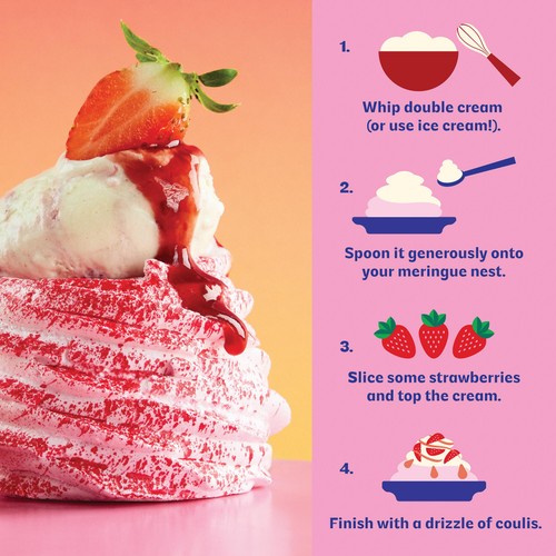 The Glorious Mess Strawberry Meringue Nests