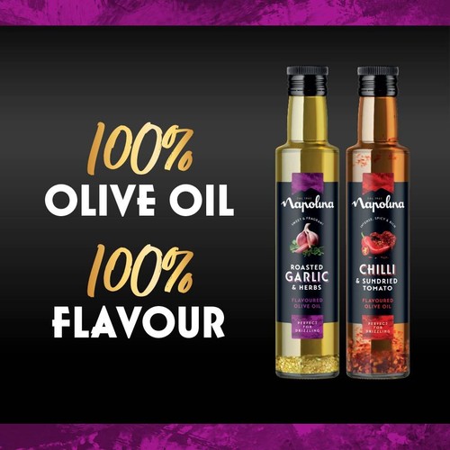Napolina Roasted Garlic and Herbs Flavoured Olive Oil 250ml