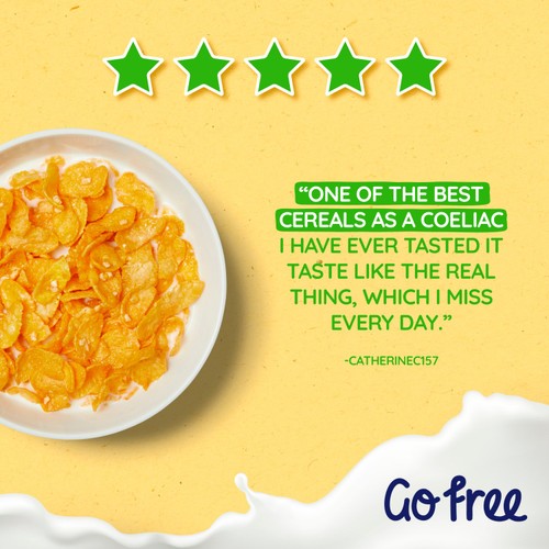 Go Free Gluten Free Honeynut Flakes Breakfast Cereal