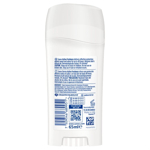Sanex Dermo Active Freshness Deodorant Stick 48h Alcohol Free