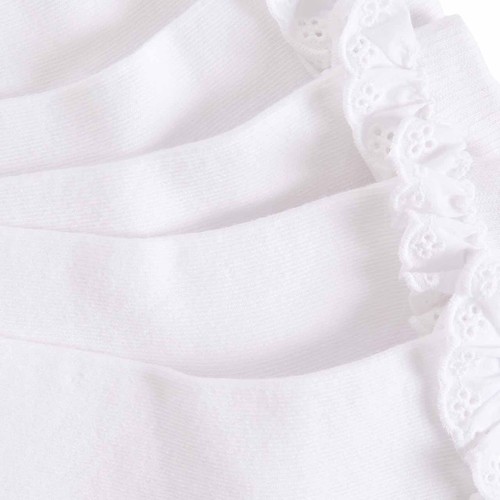 M&S Girls, Frill Socks, Size 4-7 Large, White