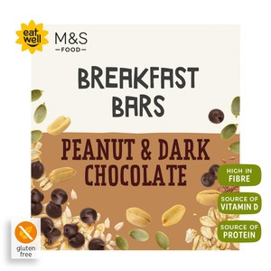 4 Peanut & Dark Chocolate Gluten Free Breakfast Bars
